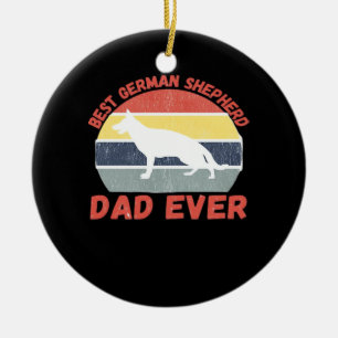Bester deutscher Schäferhund-Vater aller Zeiten Zi Keramik Ornament