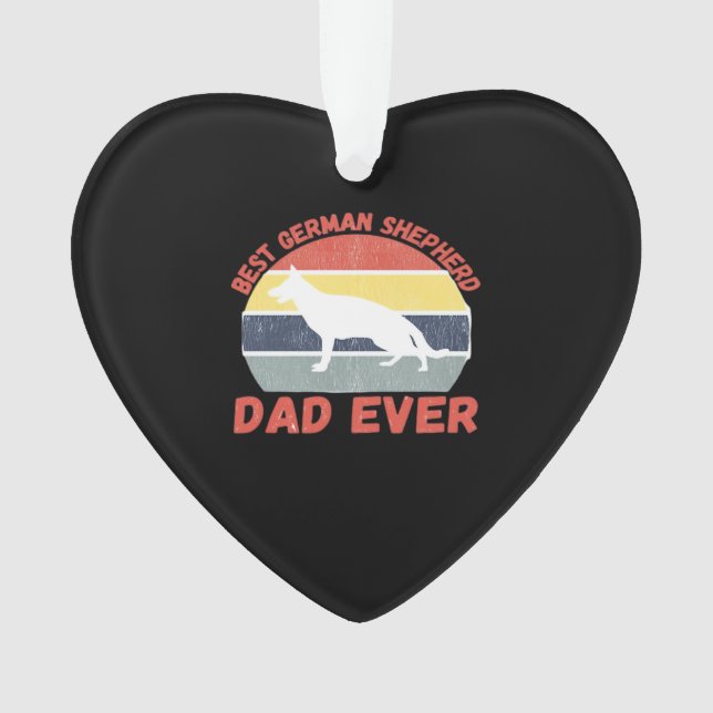 Bester deutscher Schäferhund-Vater aller Zeiten Zi Ornament (Vorderseite)