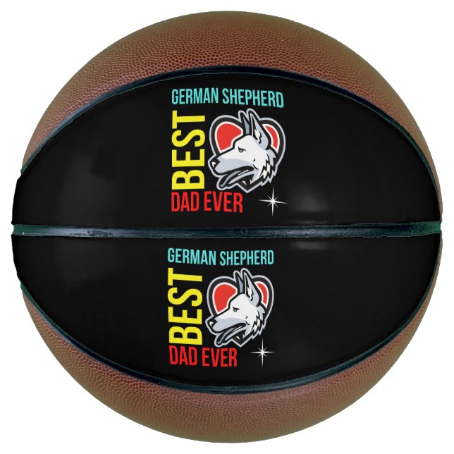 Bester deutscher Schäferhund Vater je, Hunde-Vater Basketball (Vorderseite)