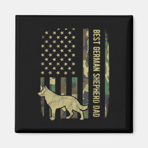 Bester Deutscher Schäferhund-Vater-Tarnung Amerika Magnet
