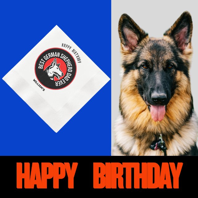 Bester deutscher Shepherd-Vater je Serviette (Von Creator hochgeladen)