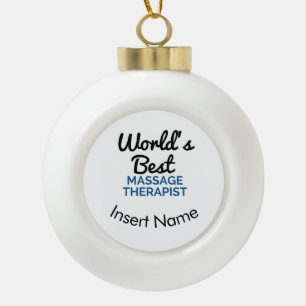 Bester die Massage-Therapeut der Welt Keramik Kugel-Ornament