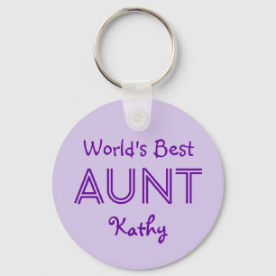 Bester die TANTE Lavendel der Welt lila Geschenk Schlüsselanhänger