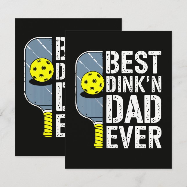 Bester Dink'N Dad Ever Pickleball Ankündigung (Vorne/Hinten)