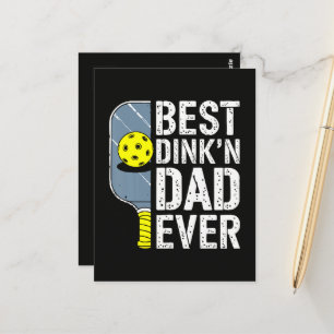 Bester Dink'N Dad Ever Pickleball Postkarte