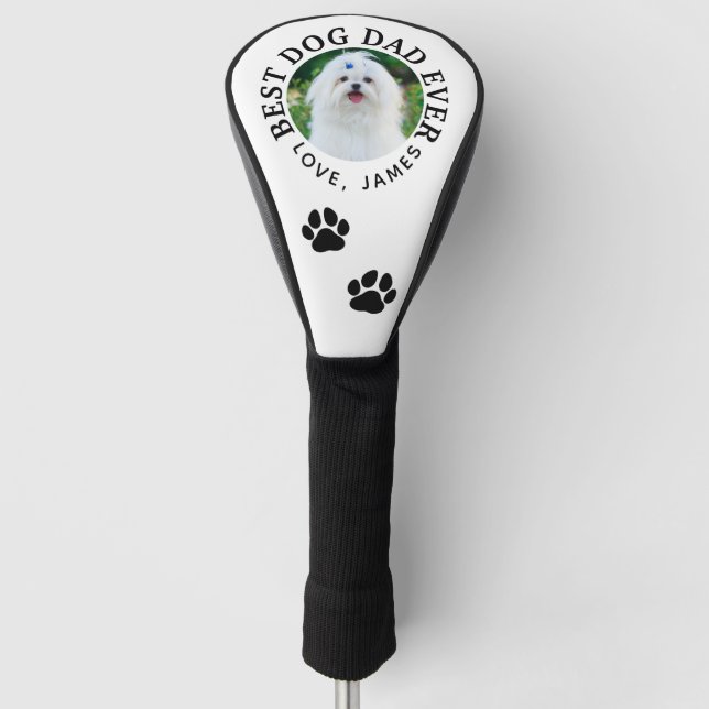 Bester DOG-VATER je Pet-Foto Golf Headcover (Vorderseite)