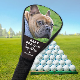 Bester DOG-VATER nach Par Custom Foto Vatertag Golf Headcover