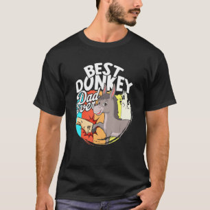 Bester Donkey-Vater je Retro-Bauer Tier Donk T-Shirt