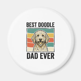Bester Doodle-Vater Aller Zeiten Vintage-Hund-Shir Magnet