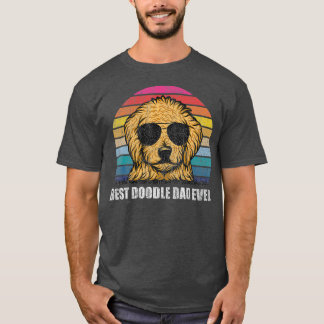 Bester Doodle-Vater je Vintager Retro Goldendoodle T-Shirt