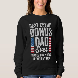 Bester Effekt-Bonus-Vater je Vater mit US-amerikan Sweatshirt