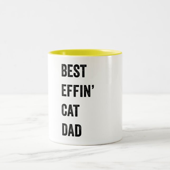 Bester Effekt' Cat-Vater Zweifarbige Tasse (Mittel)
