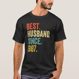Bester Ehemann des Mannes seit 1987 35. Hochzeitst T-Shirt