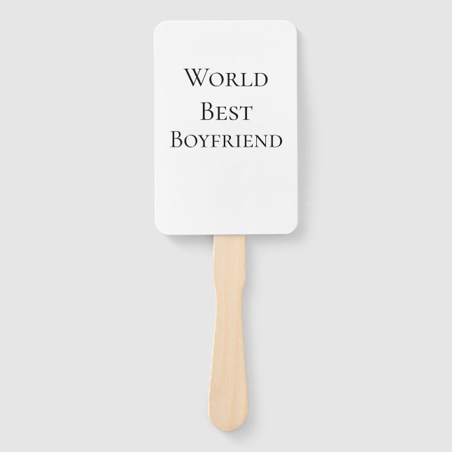 Bester Ehemann Freund der Welt Valentinstag m Fächer (Vorderseite)