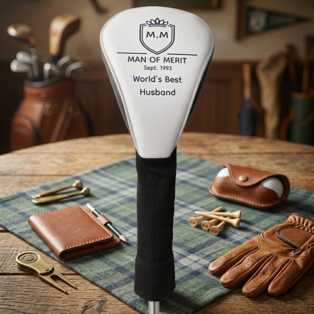 Bester Ehemann Monogramm Anfangsbuchstaben Name Ma Golf Headcover (World's Best Husband Golf Head Cover)