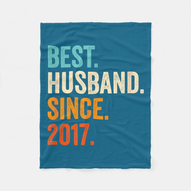 Bester Ehemann seit 2017 8. Hochzeit Fleecedecke (Vorderseite)