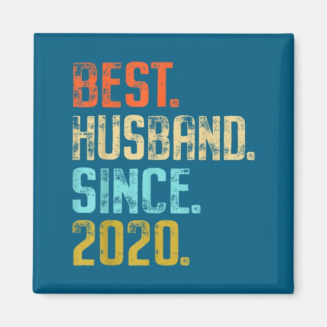 Bester Ehemann seit 2020 5 Hochzeit Magnet (Vorne)