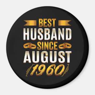 Bester Ehemann seit August Lustig 60. Jubiläum Magnet