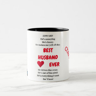 Bester Ehemann überhaupt & Mann in Smoking-Silhoue Zweifarbige Tasse