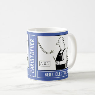 Bester Elektriker mit Namen. Elektriker Kaffeetasse