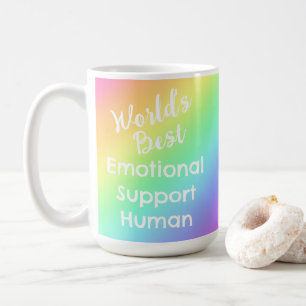 Bester emotionaler Unterstützer der Welt Regenboge Kaffeetasse