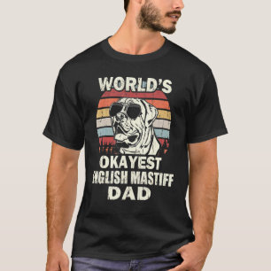 Bester Englischer Mastiff-Vater der Welt Okay Retr T-Shirt