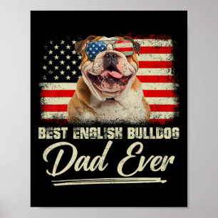 Bester English Bulldog Papa Aller Zeiten Daddy USA Poster