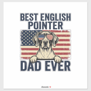 Bester English-Pointer-Vater Aller Zeiten Patrioti Aufkleber