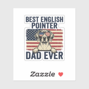 Bester English-Pointer-Vater jemals Patriotischer Aufkleber
