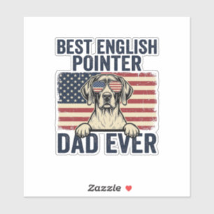Bester English-Pointer-Vater jemals Patriotischer Aufkleber
