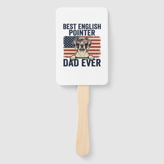 Bester English-Pointer-Vater jemals Patriotischer  Fächer (Vorderseite)