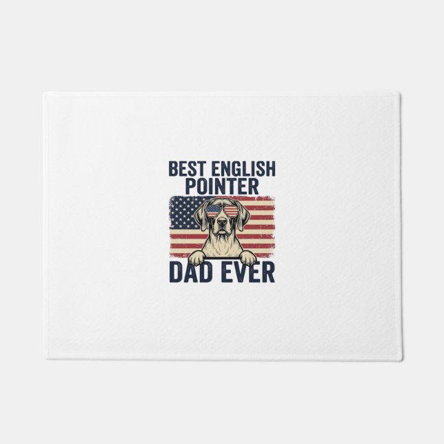 Bester English-Pointer-Vater jemals Patriotischer  Fußmatte (Vorderseite)