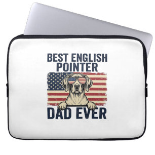 Bester English-Pointer-Vater jemals Patriotischer  Laptopschutzhülle