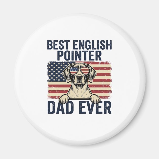 Bester English-Pointer-Vater jemals Patriotischer  Magnet (Vorne)