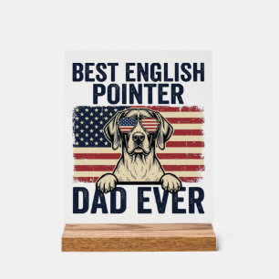 Bester English-Pointer-Vater überhaupt Patriotisch Acrylschild