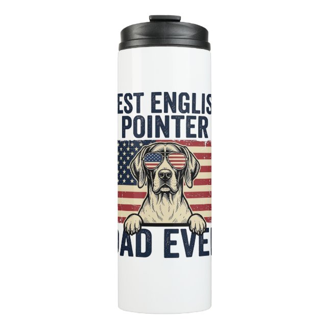 Bester English-Pointer-Vater überhaupt Patriotisch Thermosbecher (Vorderseite)