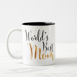 Bester Entwurf der Mama der Welt (Gold) für Zweifarbige Tasse