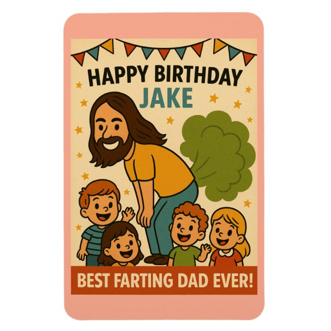 Bester Farbeffekt Vater je Geburtstag Magnet (Vertikal)
