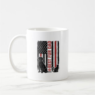 Bester Fell-Vater Vintage-Flagge Hund Katze-Shirt- Kaffeetasse