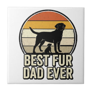 Bester Fellervater Aller Zeiten Vintage Hund Papa Fliese