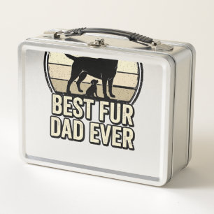 Bester Fellervater Aller Zeiten Vintage Hund Papa  Metall Brotdose