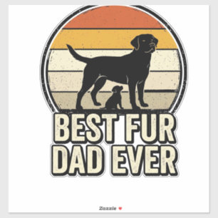 Bester Fellervater überhaupt Vintage Hund Papa Shi Aufkleber