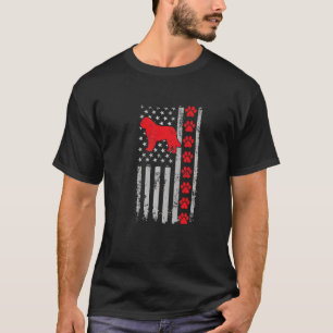 Bester Firefighter Komondor Mama Vater je US-Flagg T-Shirt