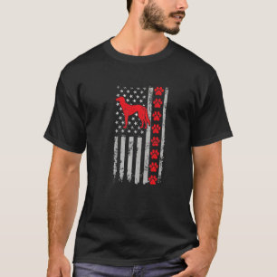 Bester Firefighter Saluki Mama Vater je US Flaggen T-Shirt