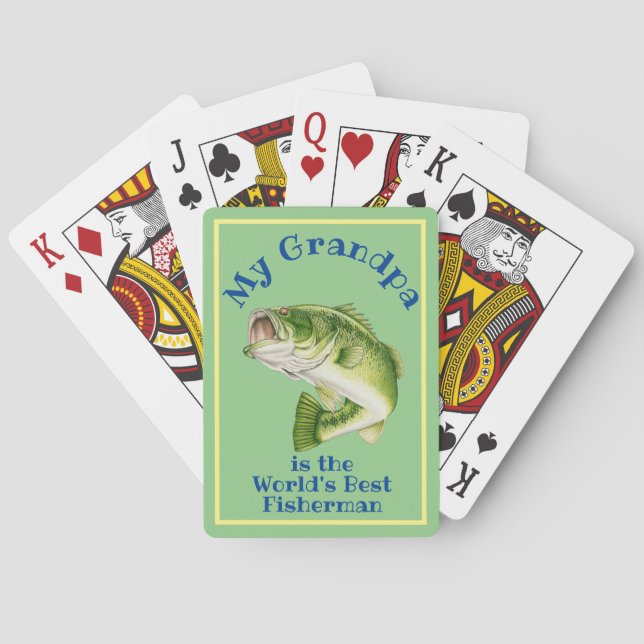 Bester Fischer der Welt Spielkarten (Rückseite)