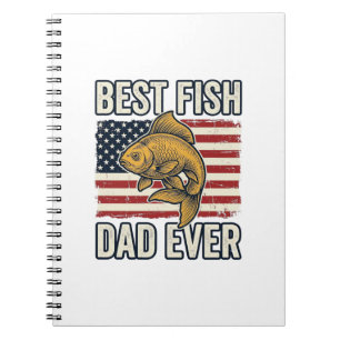 Bester Fischvater Aller Zeiten Vintage-Goldfisch-S Notizblock