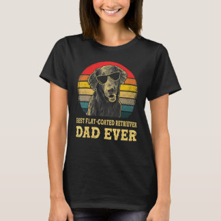 Bester Flat Coated Retriever Vater jemals Hund Ret T-Shirt