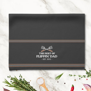 Bester Flippin-Vater Spatel Lustiger Retro Geschirrtuch