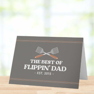 Bester Flippin-Vater-Spatel Lustiges Retro-Rezept Karte