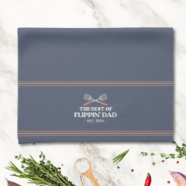 Bester Flippin Vater Spatula Funny Retro Geschirrtuch